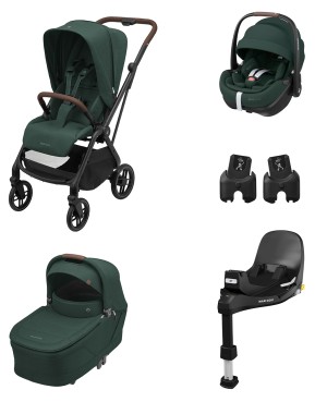 Trio Leona 2 con Navicella Sense e Seggiolino Auto Pebble 360 Pro2 + Base e Adattatori OMAGGIO - Maxi-Cosi