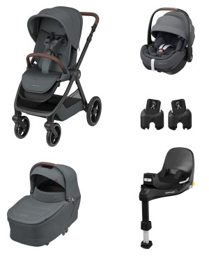 Trio  Oxford + con Pebble 360 Pro² + Base FamilyFix 360 Pro e Adattatori OMAGGIO- Maxi-Cosi