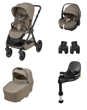 Trio  Oxford + con Pebble 360 Pro² + Base FamilyFix 360 Pro e Adattatori OMAGGIO- Maxi-Cosi