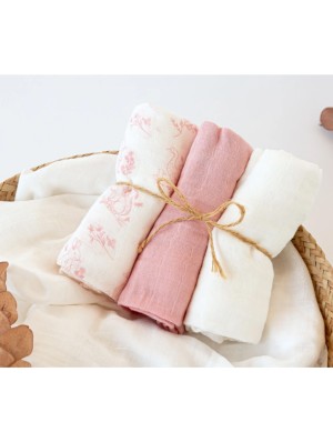 Set Di 3 Mussole Blu 70x70 cm - Kiokids