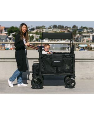 Passeggino Wagon 2 Posti W2 Luxe Pro jet black Wonderfold