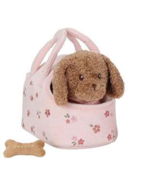 Peluche Cane Jackie Con Trasportino Little Dutch