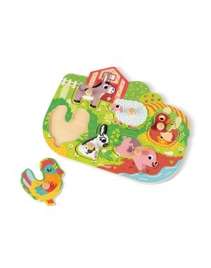 Puzzle de ferme en bois 6 pièces Janod