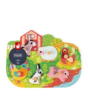 Puzzle de ferme en bois 6 pièces Janod