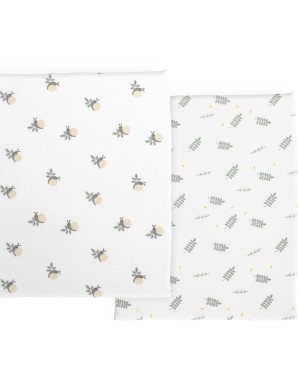 Eckbettlaken-Set aus Bambus für Next2Me Twins, 2-tlg. Chicco