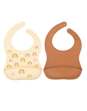 Set of 2 A Little Lovely Company Silicone Bibs