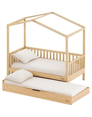Set Letto Montessori Evolutivo Evi 4 In 1 + Letto/Cassetto + Materasso 12cm Letto + Materasso  11cm Cassetto - Family Nation