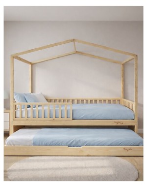 Set Letto Montessori Evolutivo Evi 4 In 1 + Letto/Cassetto + Materasso 12cm Letto + Materasso  11cm Cassetto - Family Nation