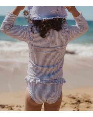 Lilafarbenes Badehöschen mit Traumstreifen - Little Dutch