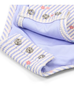 Badeanzug mit traumhaften Streifen in Violett - Little Dutch