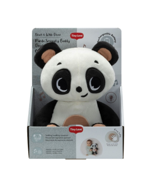Peluche Tiny Love Snuggly en noir et blanc