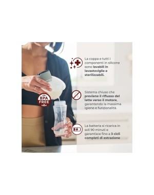 Tiralatte Elettrico Indossabile Singolo a 3 Fasi Materno Comfort Nuvita