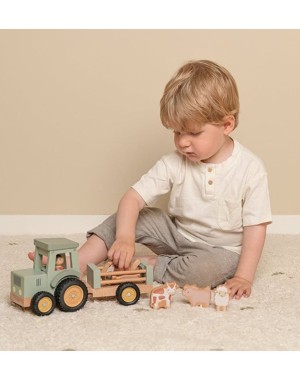 Little Farm Tractor With Trailer Little Dutch Wooden