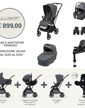 Maxi-Cosi Leona² Trio mit Pebble 360 Pro² + FamilyFix 360 Pro Basis